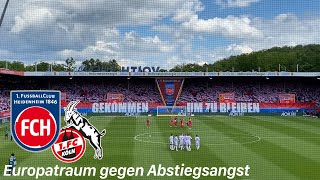 1FC Heidenheim vs 1FC Köln  große Choreos bei Kölner Abstieg und Heidenheimer Traum von Europa [upl. by Enyawed750]