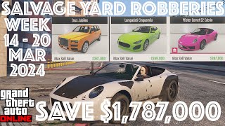 GTA Online  Salvage Yard Robberies  week 14  20 Mar 2024  First car to claim [upl. by Albemarle]