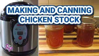 Making and Pressure Canning CHICKEN STOCK  NESCO SMART ELECTRIC PRESSURE CANNER  leighshome [upl. by Rains]