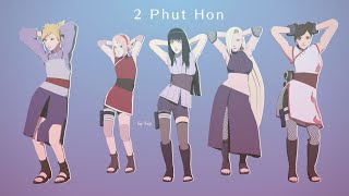 2 Phut Hon  HinataSakuraInoTemariTenTen  Naruto MMD [upl. by Annamaria]