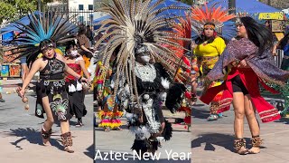 Aztec Dancers Aztec New Year Celebration March 12 2022 Boyle Heights Mariachi PlazaLos Angeles [upl. by Neeli]