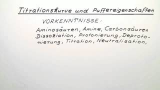 Titrationskurve und Puffereigenschaften  Chemie  Organische Chemie [upl. by Kriss]