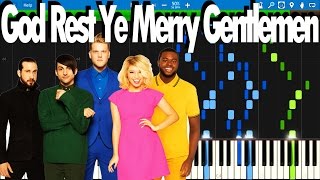 PTX  God Rest Ye Merry Gentlemen  Synthesia Piano Tutorial [upl. by Ras]