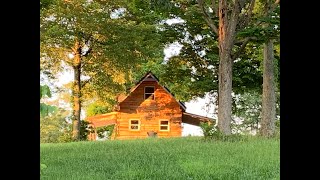 Dovetail Cabin Build in Hocking Hills with Cooks Portable sawmill [upl. by Adnamar]