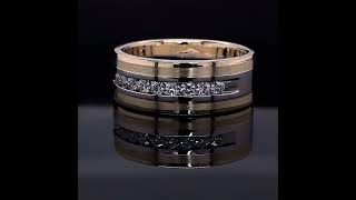 Custom Designed Channel Set Band in Two Tone Gold 111024 [upl. by Eimia]