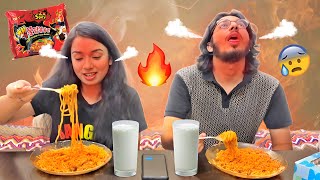 4X Spicy Korean Noodles 🔥 Challenge [upl. by Arriec]