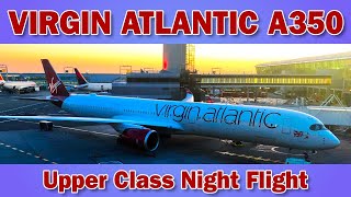 Virgin Atlantic A350 Upper Class  Night flight from New York to London [upl. by Nalda]