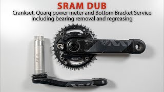 SRAM DUB Quarq crank amp bottom bracket service for beginners Plus BB bearing removal and regreasing [upl. by Allenrac336]