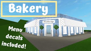 Bloxburg Bakery Speed Build plus menu decals [upl. by Jacquelynn]