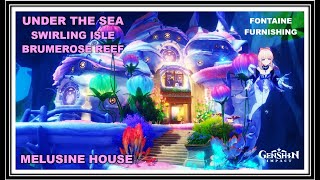 FONTAINE  ALTERNATIVE VERSION  Merusea  Mesuline House  Home Design  Genshin Teapot Showcase [upl. by Lanfri26]