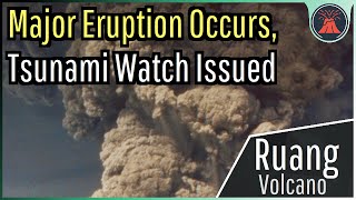 Major Eruption from Ruang Tsunami Watch Stones Fall from Sky [upl. by Kalindi]