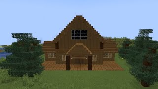 MinecraftEasy and amazing spruce house tutorial 🏠⚒️ [upl. by Particia]