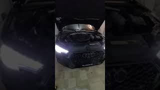 Audi A4 B9 intake turbo muffler delete charge pipe blow off sound [upl. by Narot]