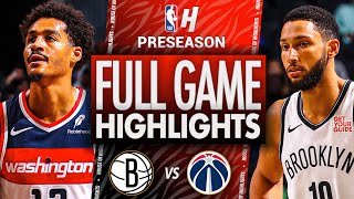 Washington Wizards vs Brooklyn Nets  Full Game Highlights  October 14 2024 NBA Preseason [upl. by Fidelas]