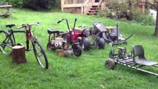 my collection of home made motorized bikes update [upl. by Wilone]