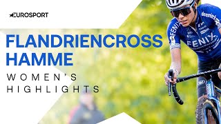 EXCITING SPRINT 🔥  Flandriencross Hamme 2024  X2O Badkamers Trofee Womens Highlights [upl. by Eniretac]