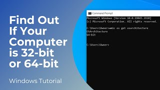 How to Find Out If Your Computer is 32bit or 64bit [upl. by Suirtimed170]