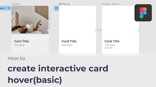 Figma  How to create basic interactive card hover [upl. by Olumor]