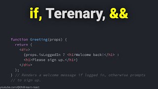 Conditional Rendering in ReactJS [upl. by Budding]