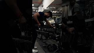 DUMBELL ROWING gym explore fyp trending back lats rowing motivation shortsvideo shorts [upl. by Nelg340]