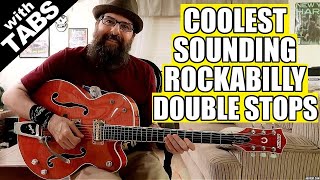 The Coolest Sounding Rockabilly Double Stops  Guitar Lesson wtabs [upl. by Nawuq]