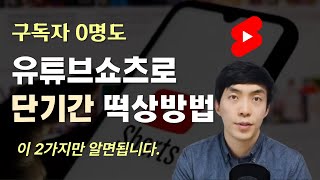 유튜브쇼츠로 구독자 0명도 빠르게 터지는 쇼츠 알고리즘 2가지 [upl. by Lac11]