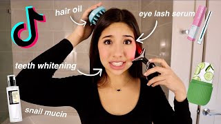 trying viral tiktok self care products for a week [upl. by Anair]