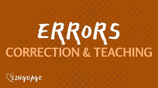 Error Correction in Language Teaching [upl. by Anialeh991]