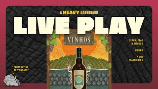 Vinhos Deluxe Edition  Solo Teaching Playthrough amp Discussion by Heavy Cardboard [upl. by Darci919]