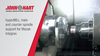 hyperMILL main and counter spindle support for Mazak Integrex [upl. by Nnyliram]