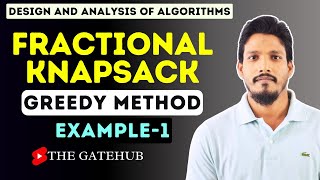 Knapsack Problem using Greedy Method  Example1  GATECSE  DAA [upl. by Branca]