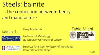 Bainite  the connection between theory and manufacture [upl. by Ahsimak788]