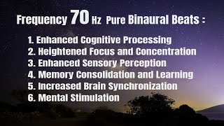 Music Therapy  Frequency 70 Hz  Pure 70 HZ Binaural Beats [upl. by Shurlocke]