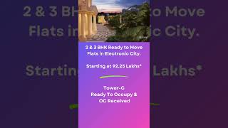 Ready to Move 2 amp 3 BHK apartments available in Electronic City [upl. by Attekram95]