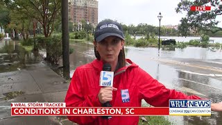 Effects of Debby Charleston over A FOOT of rain Tornado Warnings across Carolinas Rare flood risk [upl. by Bianka723]