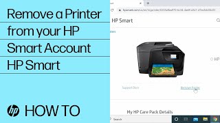 How to Remove a Printer from Your HP Smart Account  HP Web Application  HP [upl. by Alael]