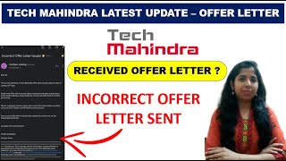 Tech Mahindra Incorrect Offer Letter  Tech Mahindra Latest Update  Tech Mahindra Elevate [upl. by Imit]