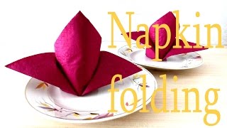 How to fold a Napkin Flower Lily Folding Napkins easy [upl. by Alfredo585]