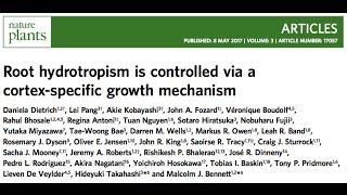 Malcolm Bennett discusses a paper in Nature Plants on Hydrotropism [upl. by Hulbard804]