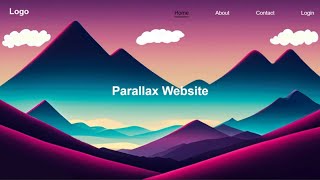 Parallax scrolling website using Html amp Css amp Js  How to create a website using Js [upl. by Stouffer851]