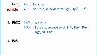 CHEMISTRY 101  Solubility rules and precipitation reactions [upl. by Dalston]