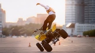 Stuntriding on Sport Motard ATV  Стантрайдинг на Чем Угодно [upl. by Wildon714]