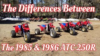 The Differences Between the 1985 amp 1986 ATC 250R [upl. by Shaefer]