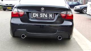 BMW E90 325i Sport Exhaust UITLAAT  SPORTUITLAAT system by Maxiperformance [upl. by Cristiano]