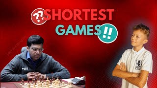 The SHORTEST chess GAMES EVER Played By GRAND MASTERS [upl. by Ecniv750]