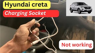 Hyundai creta charging socket problem mobile charging not working ￼￼ [upl. by Nivrac]