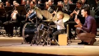 Awesome 3year child prodigy plays drums like a pro [upl. by Elokyn899]