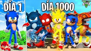 SOBREVIVÍ 1000 DÍAS como SONIC LA PELICULA en GTA 5  Sonic Movie mod [upl. by Kneeland]