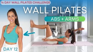 Wall Pilates Workout for Weight Loss  Pilates Abs  Arms  Day 12 [upl. by Enileuqcaj]