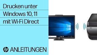 Drucken unter Windows 10 11 mit WiFi Direct  HP Drucker  HP Support [upl. by Grange722]